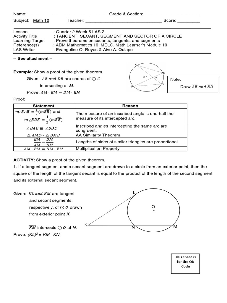 Math10 - Q2 - Week5 - Las 2 - Final | PDF | Trigonometric Functions ...
