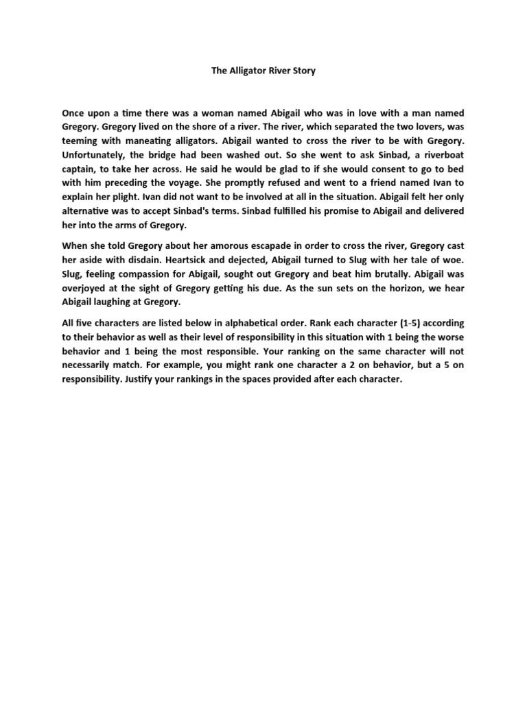 The Alligator River Story English PDF