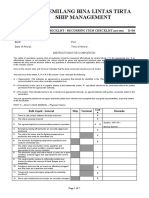 PT Gemilang Bina Lintas Tirta Ship Management: Ship / Shore Safety Checklist / Recurring Item Checklist