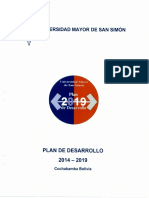 Plan de Desarrollo Umss 2014 - 2019