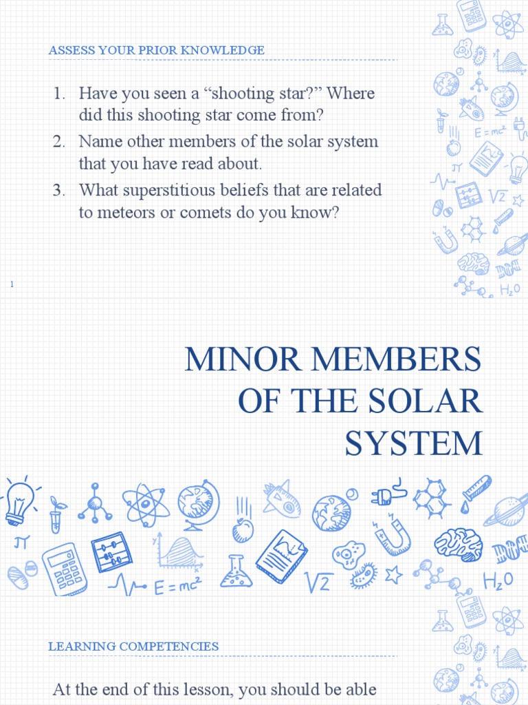 Minor Members of the Solar System | PDF | Meteoroid | Comet