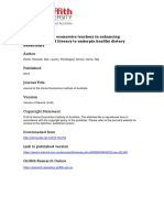 The Role of Home Economics Teachers in Enhancing Adolescents' Food Literacy To Underpin Healthy Dietary Behaviours