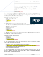 KEY - Final Exam - Critical Thinking S1 - 2014-2015 - INDEX 1