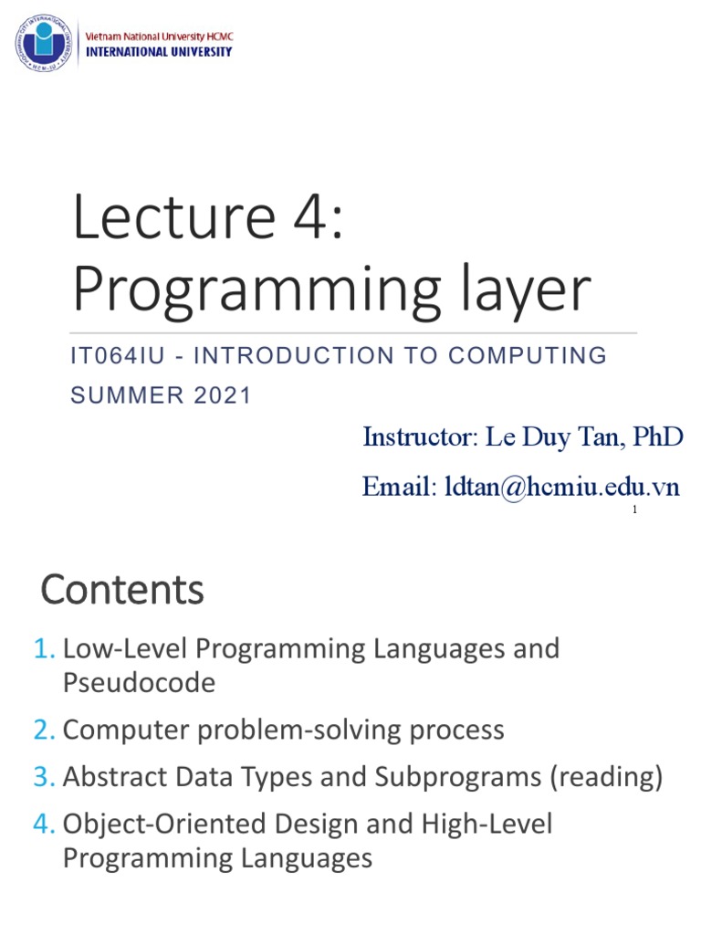 04 - Programming Layer | Download Free PDF | Assembly Language ...