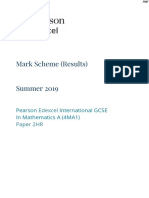 Mark Scheme (Results) Summer 2019: Pearson International GCSE in Mathematics A (4MA1)