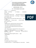 Question Bank - Unit - 1 Part - A (Each Question Carries 1 Mark)