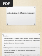 Introduction To Clinical Pharmacy