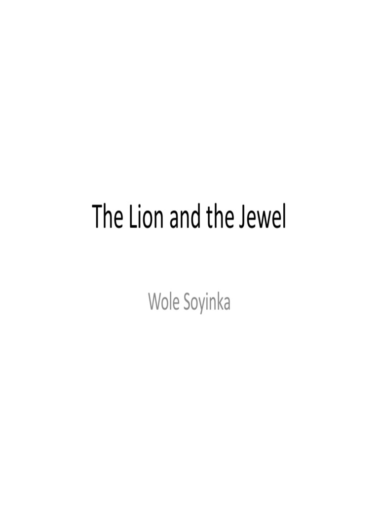 The Lion and The Jewel PDF
