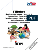 Filipino5 - Q3 - Mod1 - Paggamit NG Pang-Abay Sa Paglalarawan NG Kilos at Pang-Uri Sa Paglalarawan NG Pangngalan