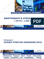 Materi Kuliah Kriptografi Dan Steganografi FTI 2018 Slide 2