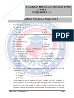 IFMO Class 5 Worksheet 2 Math and Logic Problems