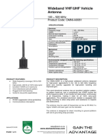 Wideband Vhf/Uhf Vehicle Antenna: 100 - 520 MHZ Product Code: Omni-A0081