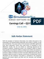 SLP Earnings Call Deck FY21.3 07.12.21