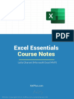 Excel Essentials CourseNotes
