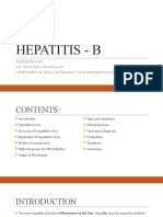 Hepatitis - B: Presentedby DR - Priyankamadhavan Imds Deptof Oralpathologyand Microbiology