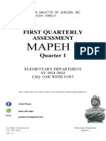First Quarterly Assessment Mapeh 5
