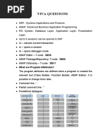 Accenture ASA Viva Question SAP ABAP