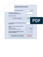 Population Based Calculator: Library Floor Area Required