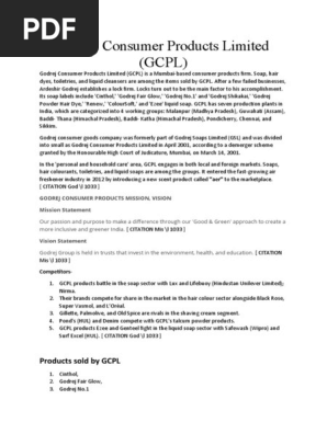 Godrej Consumer Products Limited