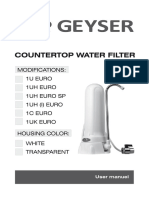 Countertop Water Filter: 1U Euro 1uh Euro 1uh Euro SP 1uh (I) Euro 1C Euro 1uk Euro Modifications