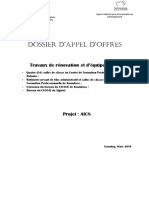 Dossier D'Appel D'Offres: Travaux de Rénovation Et D'équipement