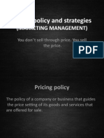 Pricing Policies and Strategies