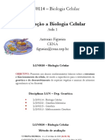 LGN0114 - Biologia Celular 1a Aula 2020