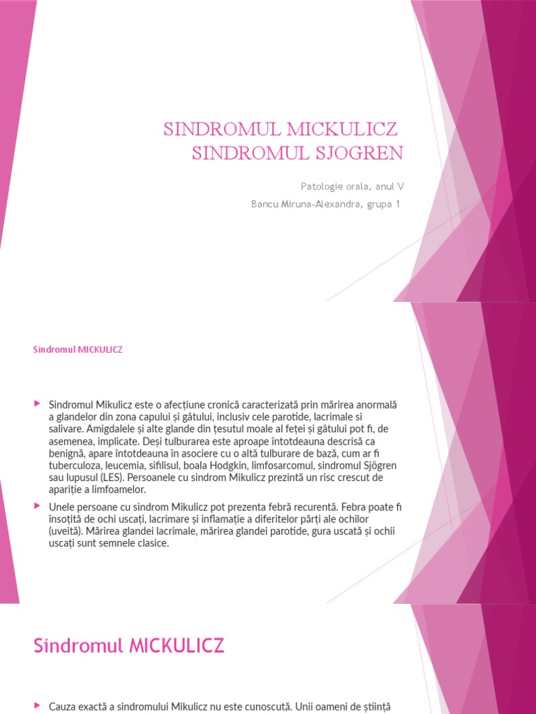Sindromul Mickulicz | PDF