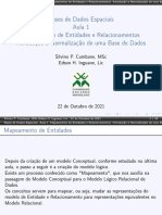 Mapeamento de Entidades e Relacionamentos na Normalização de Bases de Dados Espaciais