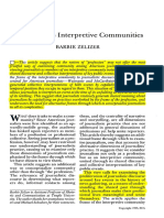 ZELIZER, B. - Journalists As Interpretive Communities