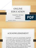 Online Education: Presented By-Juhi Sharma ICITSS-10 ERO0246194