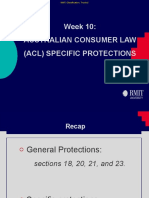 LAW2447 - Week 10 - Australian Consumer Law - Specific Protections