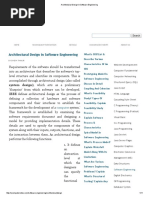 Architectural Design in Software Engineering