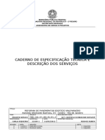 Caderno de Especificação Técnica e Descrição Dos Serviços [Mpf]