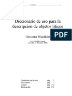 Giovanna Winchkler - Diccionario de Uso para La Descripción de Objetos Líticos