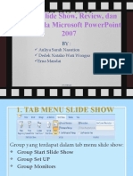 Menu Slide Show, Review, Dan View