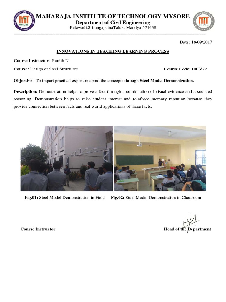 Maharaja Institute of Technology Mysore: Department of Civil ...