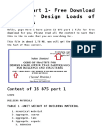 IS 875 Part 1-Free Download .PDF For Design Loads of Buildings