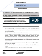 Curriculum Vitae: Position Seeking: Instrument Technician Summary