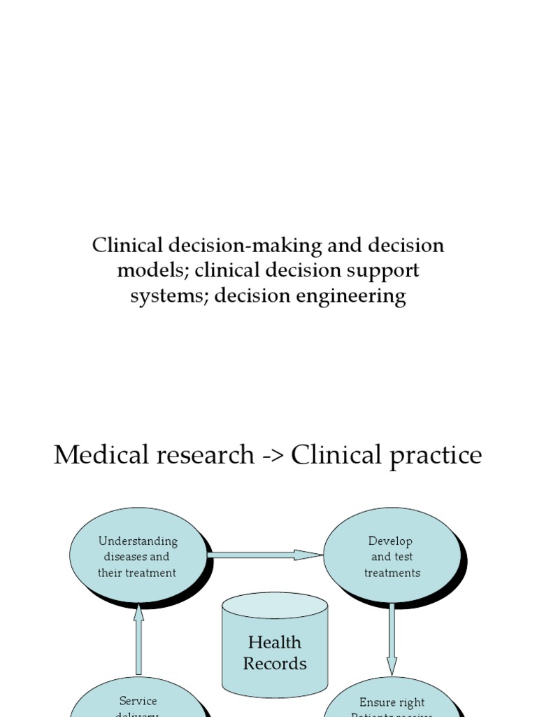 Clinical Decision Support Systems | PDF | Bayesian Network | Decision ...