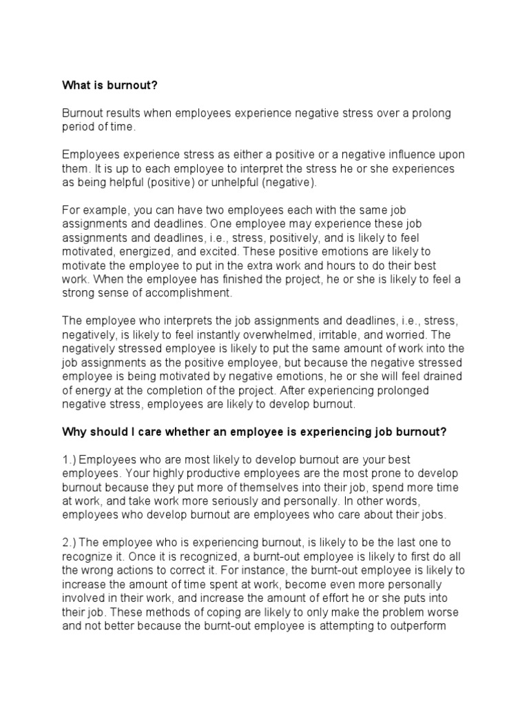 What Is Burnout | PDF | Occupational Burnout | Stress (Biology)
