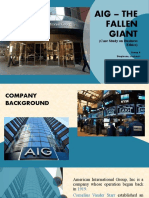 Aig - The Fallen Giant: (Case Study On Business Ethics)
