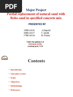 Partial Replacement of Natural Sand With Robo Sand in Specified Concrete Mix