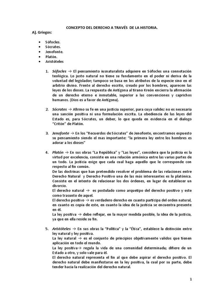 Justicia y Derecho a lo largo de la Historia | PDF | La Ley natural ...