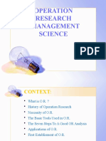 Operation Research / Management Science
