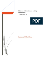 Suleiman Nabeel Saad: Efficiency Calibration and Activity Measurement
