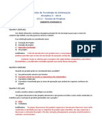 GTI 5 - Gestão de Projetos Gabarito Atividade 01