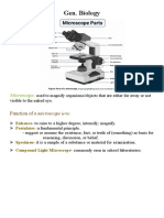 Gen. Biology Microscope Functions