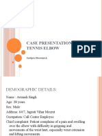 Case Presentation On Tennis Elbow: Sudipta Bhowmick