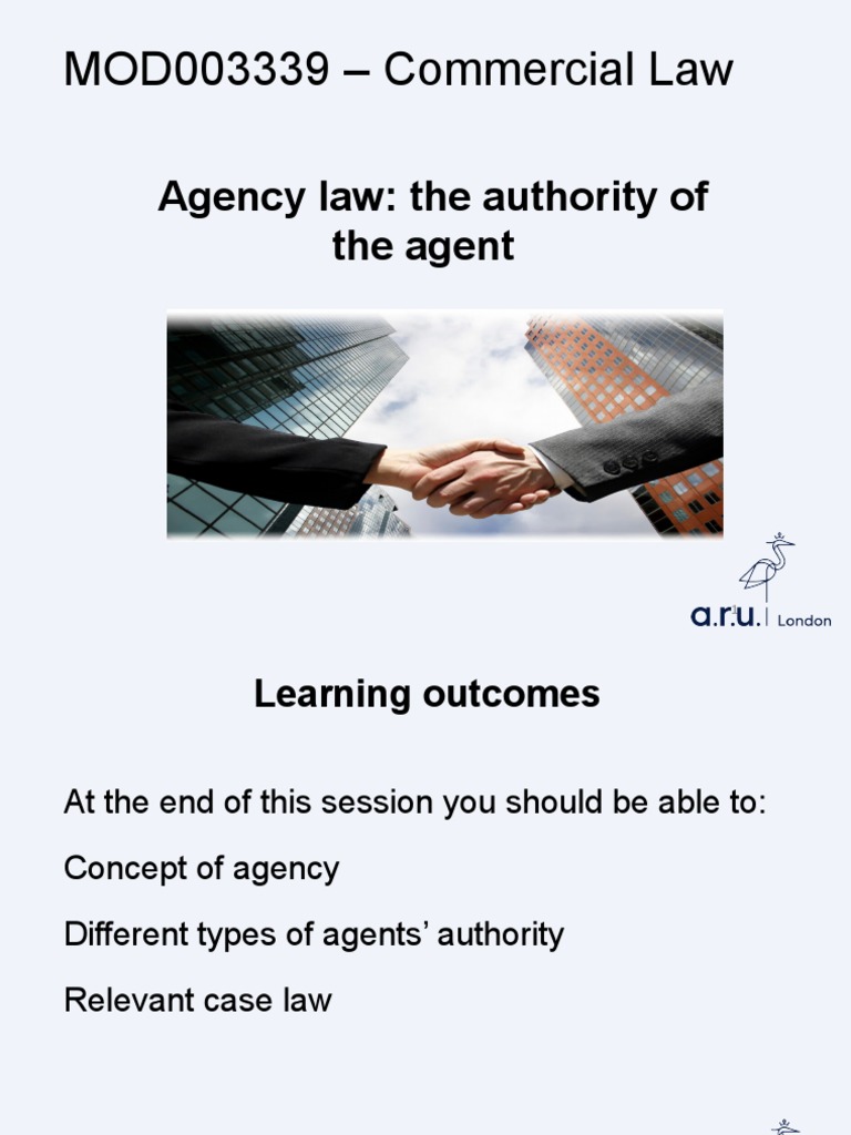 Types of Authority in Agency Law | PDF | Law Of Agency | Law And Economics